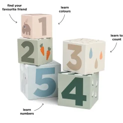 Cubes à empiler lot de 5 - Deer friends - Multicolore