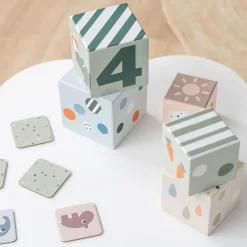 Cubes à empiler lot de 5 - Deer friends - Multicolore