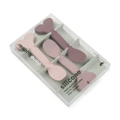 Cuillère bébé silicone lot de 3 - Wally - Rose