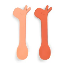 Cuillère silicone lot de 2 - Lalee - Papaye