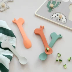 Cuillère silicone lot de 2 - Lalee - Papaye