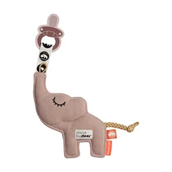Doudou attache sucette - Elphee - Rose