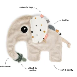 Doudou attache-sucette - Elphee - Sable