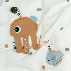 Doudou attache-sucette - Jelly - Moutarde