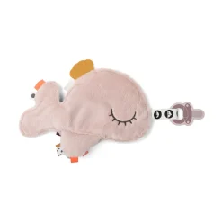 Doudou attache-sucette - Wally - Rose