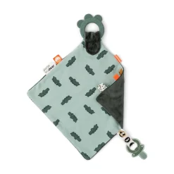 Doudou plat attache sucette - Croco - Vert