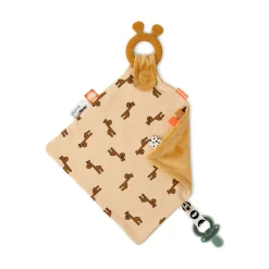 Doudou plat attache sucette - Raffi - Moutarde