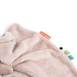Doudou plat attache-sucette - Pigee - Rose