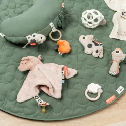 Doudou plat attache-sucette - Pigee - Rose