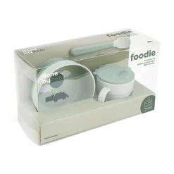 Foodie coffret premier repas ventouse - Happy clouds - Vert
