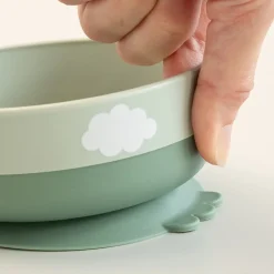 Foodie coffret premier repas ventouse - Happy clouds - Vert