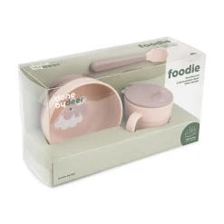 Foodie coffret premier repas ventouse - Happy clouds - Rose