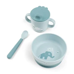 Foodie coffret premier repas ventouse - Elphee - Bleu