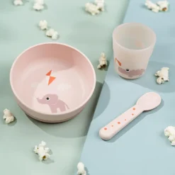 Foodie coffret premier repas - Playground - Rose