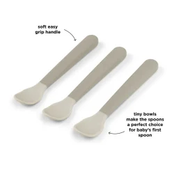 Foodie cuillère bébé Easy-grip lot de 3 - Sable