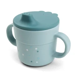 Foodie tasse d'apprentissage - Happy dots - Bleu