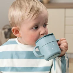 Foodie tasse d'apprentissage - Happy dots - Bleu