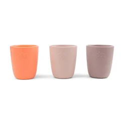 Gobelet silicone lot de 3 - Rose mixte