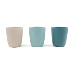 Gobelet silicone lot de 3 - Bleu mixte
