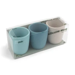Gobelet silicone lot de 3 - Bleu mixte