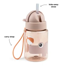 Gourde à paille - Playground - Rose - 280 ml