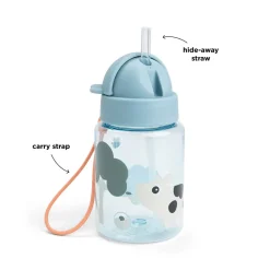 Gourde à paille - Tiny farm - Bleu - 280 ml