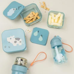 Gourde à paille - Tiny farm - Bleu - 280 ml