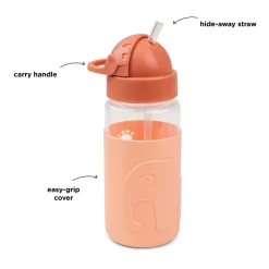 Gourde à paille Easy-grip - Elphee - Papaye - 350 ml