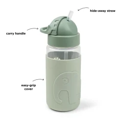 Gourde à paille Easy-grip - Elphee - Vert - 350 ml