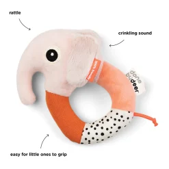 Hochet anneau - Elphee - Rose