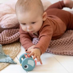 Hochet en bois - Birdee - Bleu