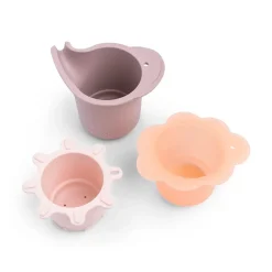 Jeu d'eau lot de 3 gobelets empilables - Elphee - Rose