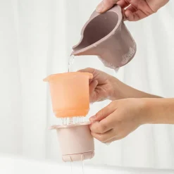 Jeu d'eau lot de 3 gobelets empilables - Elphee - Rose