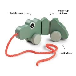 Jouet à tirer - Croco - Vert