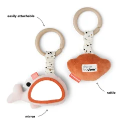 Jouet d'éveil à suspendre lot de 2 - Wally - Rose
