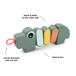 Jouet d'éveil bois - Croco - Vert