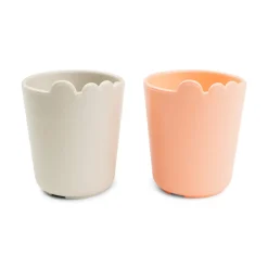 Kiddish tasse lot de 2 - Croco - Sable/Corail