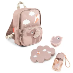 Kit sac à dos en toile pour enfants - Rose