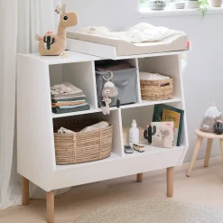 Matelas à langer easy wipe - Confetti - Bleu