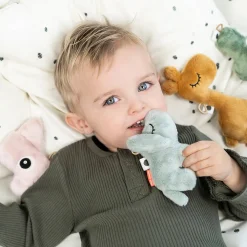 Mini hochet sensoriel - Elphee - Bleu