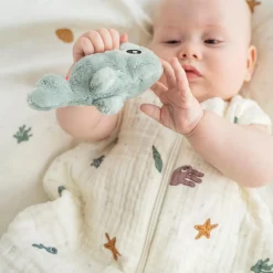 Mini hochet sensoriel - Wally - Bleu