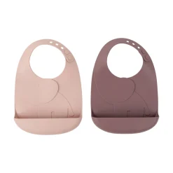 Peekaboo bavoir lot de 2 - Elphee - Rose
