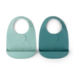 Peekaboo bavoir lot de 2 - Elphee - Bleu