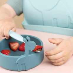 Peekaboo coffret premier repas - Deer friends - Bleu