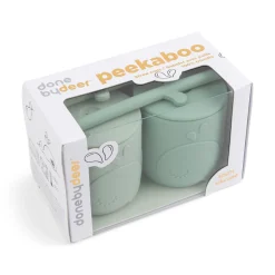 Peekaboo gobelet et paille lot de 2 - Wally - Vert