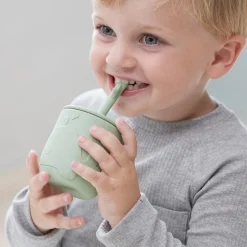 Peekaboo gobelet et paille lot de 2 - Wally - Bleu