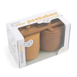 Peekaboo gobelet et paille lot de 2 - Wally - Moutarde