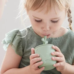 Peekaboo gobelet et paille lot de 2 - Wally - Gris