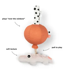 Peluche musicale - Happy clouds - Croco - Rose