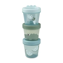 Pot de conservation lot de 3 - Croco - Vert